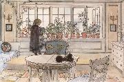 Carl Larsson Vacation Reading Assignment Sweden oil painting artist